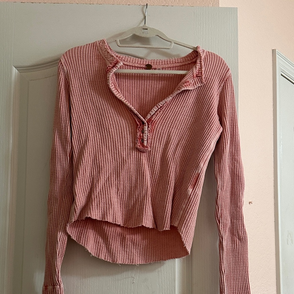 Free People Longsleeve Pink Women's Top